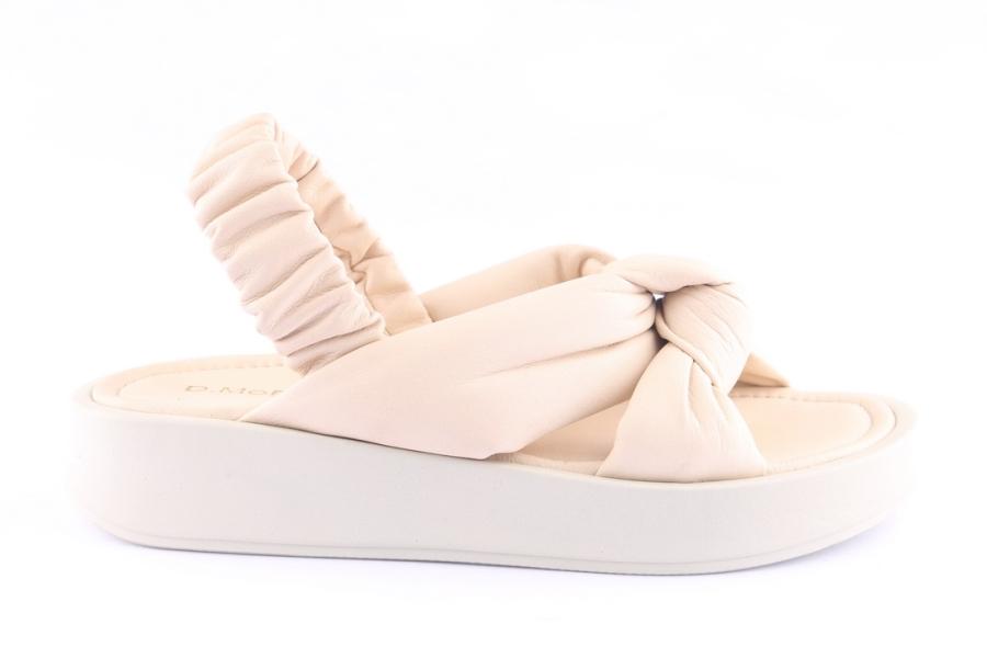 d.moro shoes Women Leather Sandals for Summer: TAŞ-247 Off White (Wholesale)