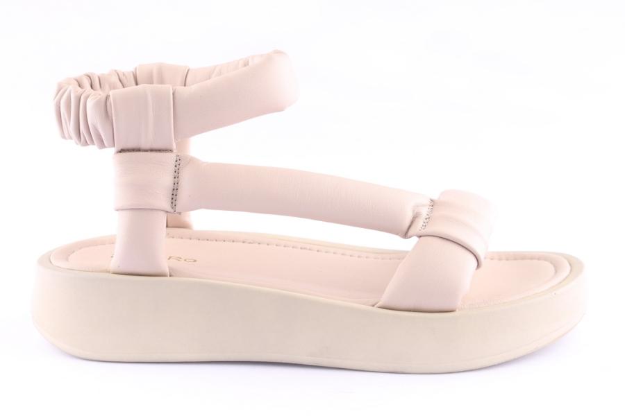 d.moro shoes Women Leather Sandals for Summer: TAŞ-253 Beige (Wholesale)