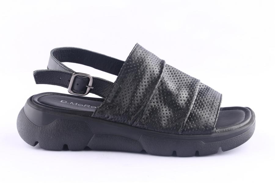 d.moro shoes Women Leather Sandals for Summer: TAŞ-257 (Delikli) Black (Wholesale)