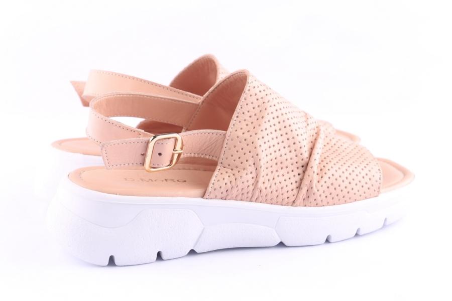 D.moro Shoes Women Leather Sandals For Summer: TAŞ-257 (Delikli) Cream (Wholesale)