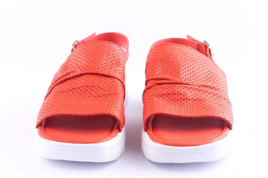 D.moro Shoes Women Leather Sandals For Summer: TAŞ-257 (Delikli) Red (Wholesale)