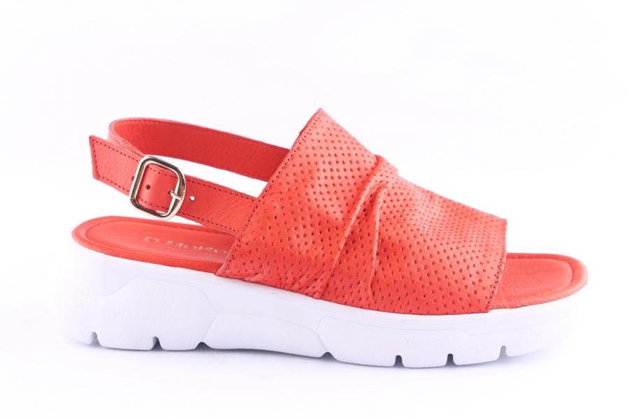 d.moro shoes Women Leather Sandals for Summer: TAŞ-257 (Delikli) Red (Wholesale)