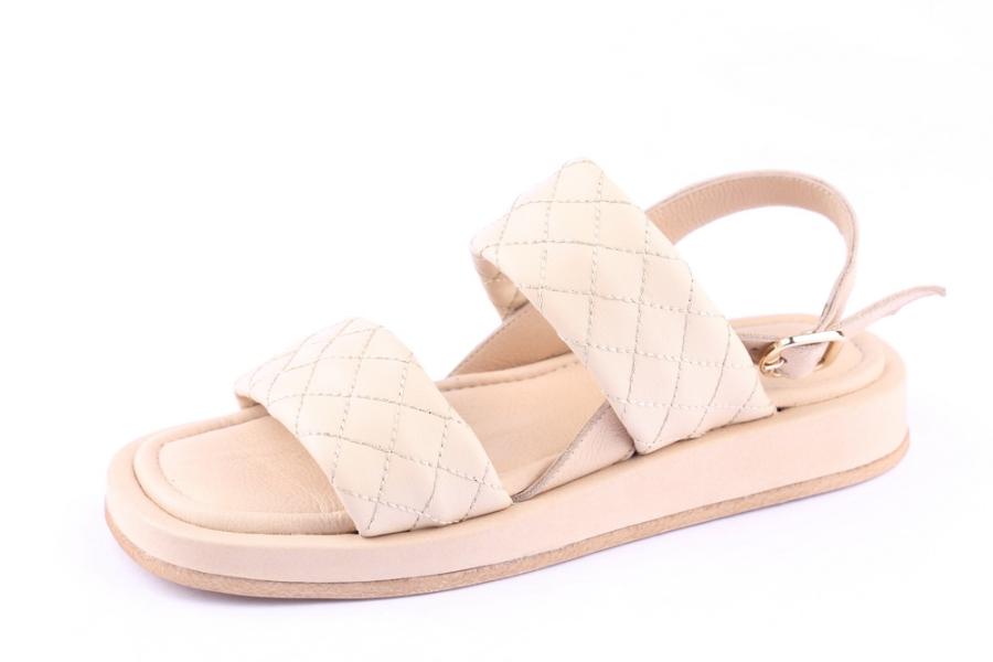 d.moro shoes Women Leather Sandals for summer: TAŞ-287 Beige Leather (Wholesale)