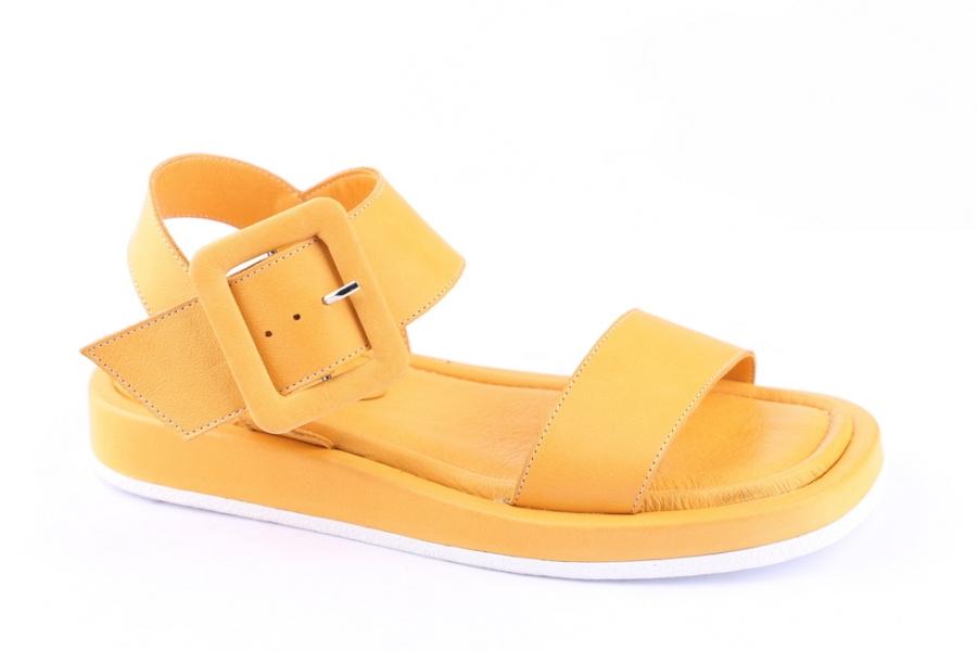 d.moro shoes Women Leather Sandals for summer: TAŞ-288 Yellow Leather (Wholesale)