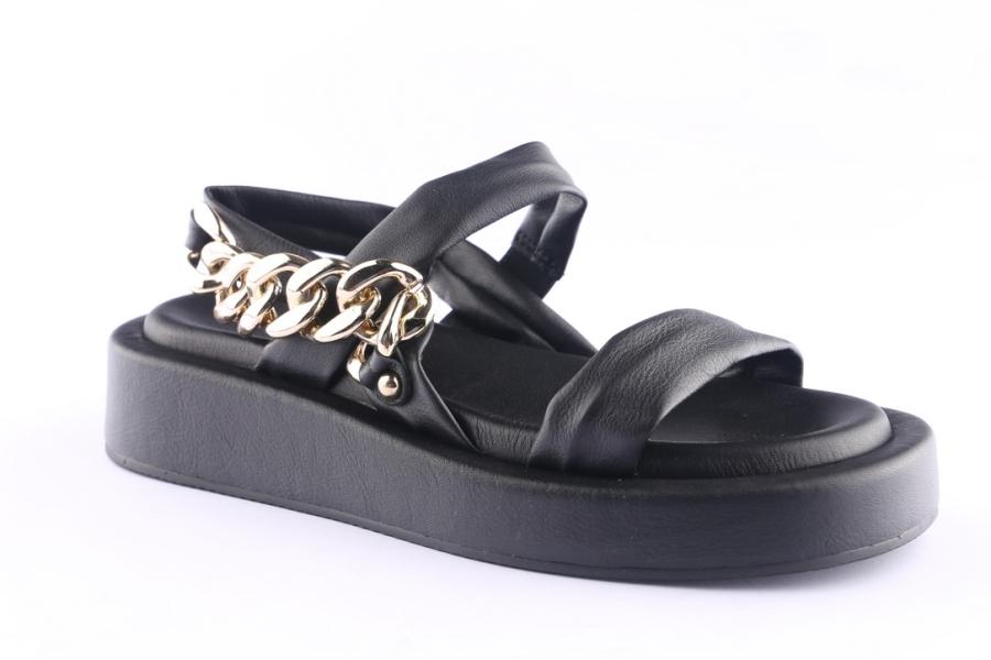 D.moro Shoes Women Leather Sandals For Summer: TAŞ-297 Black (Wholesale)