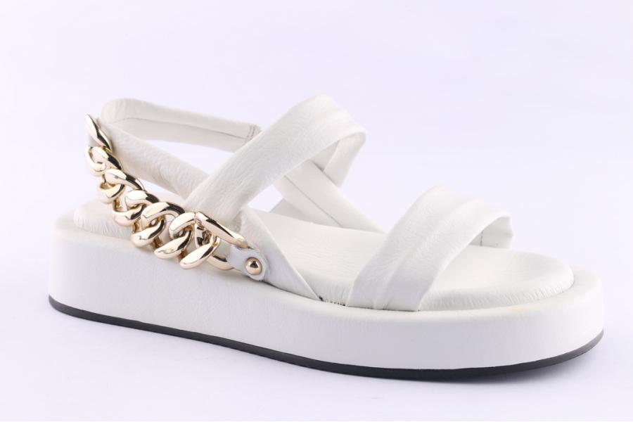 D.moro Shoes Women Leather Sandals For Summer: TAŞ-297 White (Wholesale)