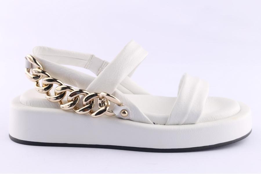 d.moro shoes Women Leather Sandals for Summer: TAŞ-297 White (Wholesale)