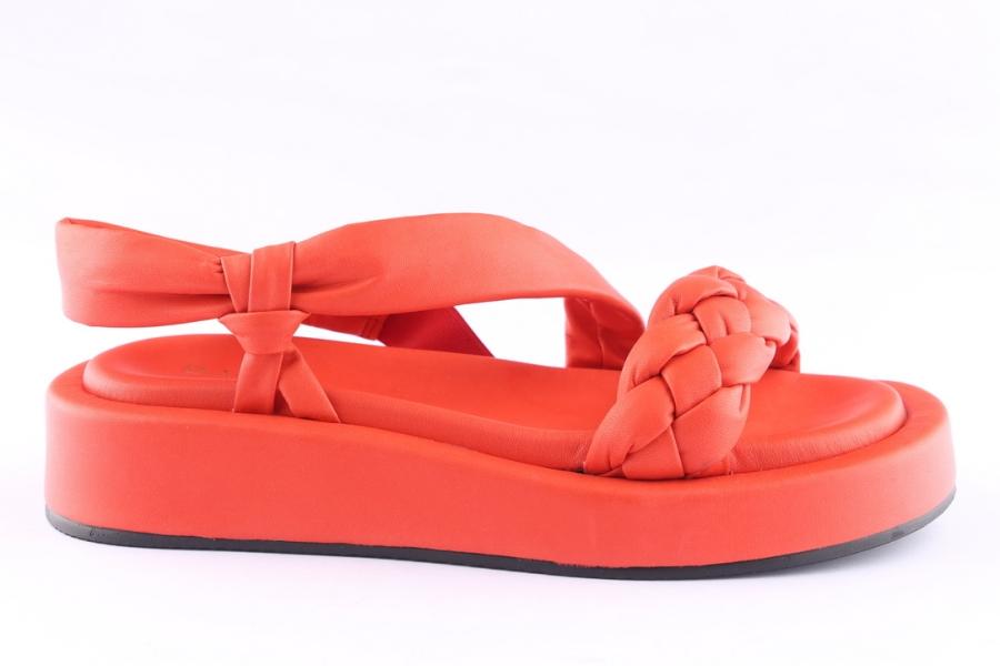 d.moro shoes Women Leather Sandals for Summer: TAŞ-298 Red (Wholesale)