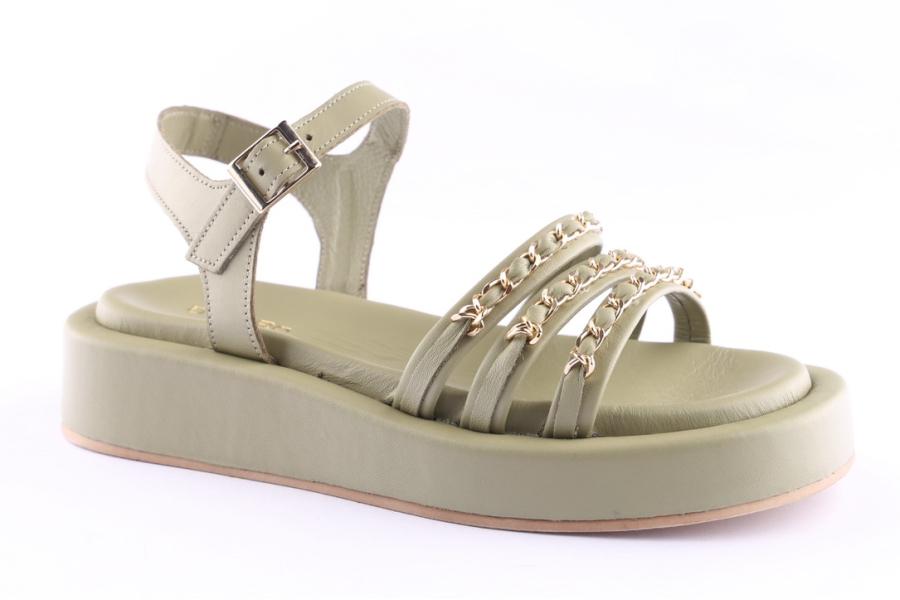 D.moro Shoes Women Leather Sandals For Summer: TAŞ-305 Light Green (Wholesale)