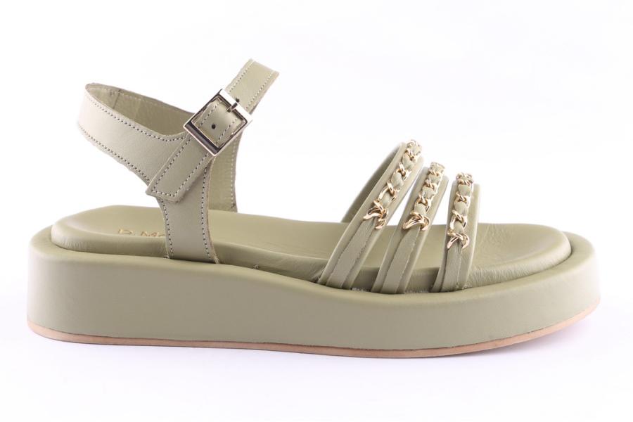 d.moro shoes Women Leather Sandals for Summer: TAŞ-305 Light green (Wholesale)