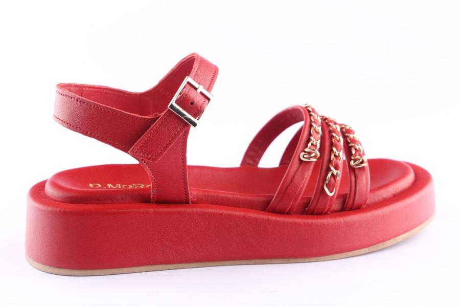 D.moro Shoes Women Leather Sandals For Summer: TAŞ-305 Red (Wholesale)
