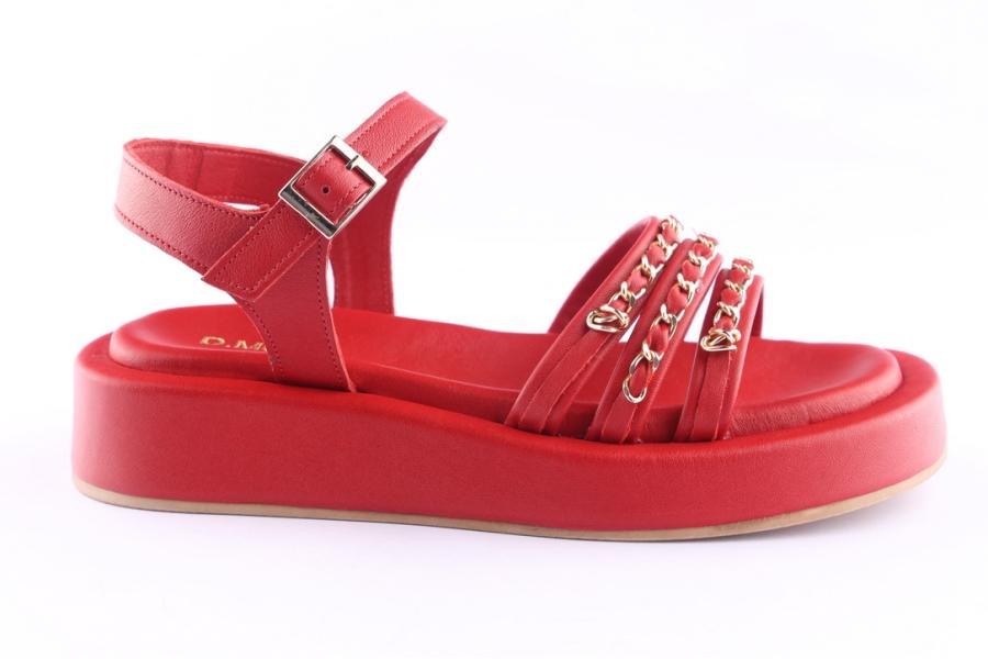 d.moro shoes Women Leather Sandals for Summer: TAŞ-305 Red (Wholesale)