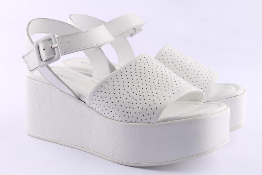 D.moro Shoes Women Leather Sandals For Summer: TAŞ-314 White (Wholesale)