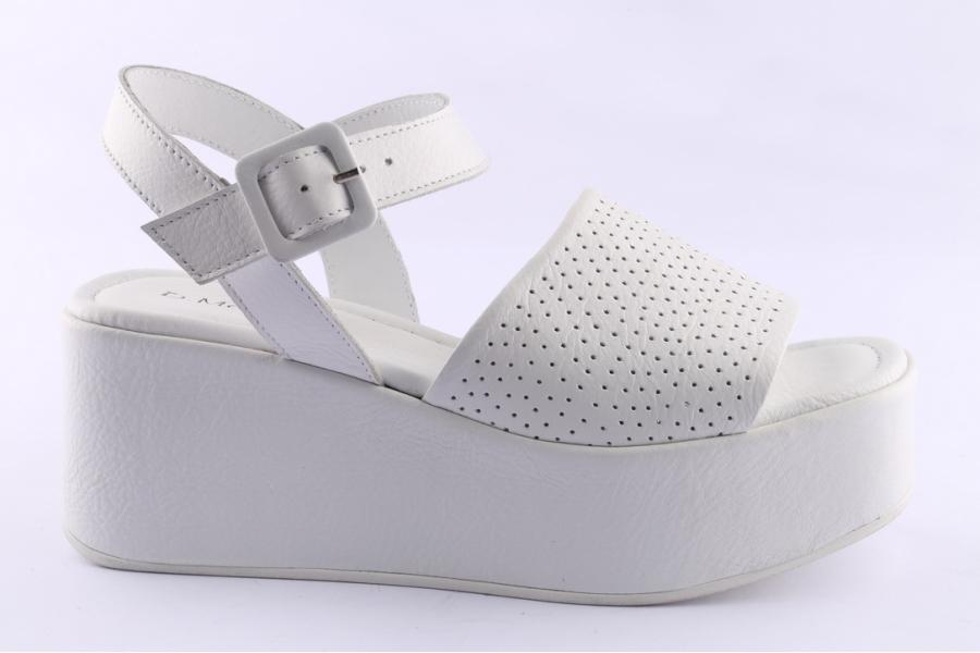 d.moro shoes Women Leather Sandals for Summer: TAŞ-314 White (Wholesale)