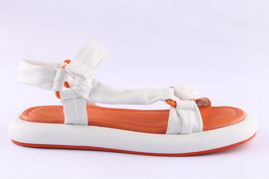 d.moro shoes Women Leather Sandals for Summer: TAŞ-316 White (Wholesale)