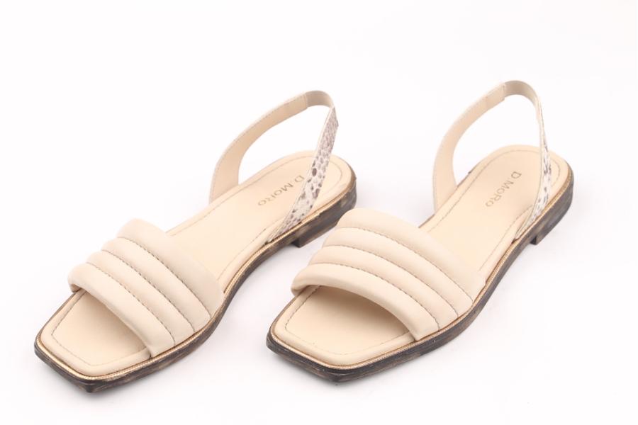 d.moro shoes Women Leather Sandals for summer: TAŞ-32 Beige Leather (Wholesale)