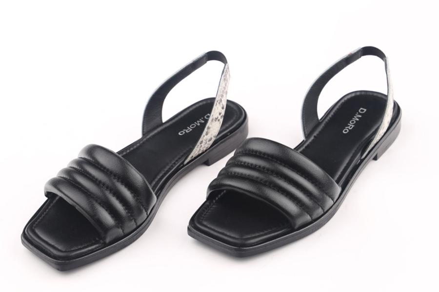 d.moro shoes Women Leather Sandals for summer: TAŞ-32 Black Snake Leather (Wholesale)