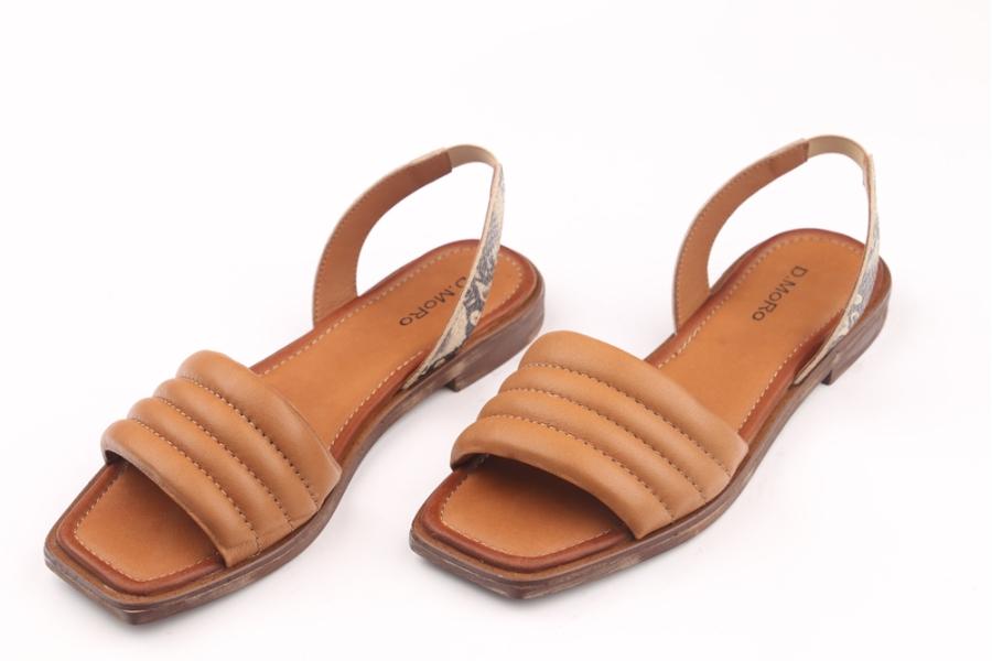 d.moro shoes Women Leather Sandals for summer: TAŞ-32 Tan Leather (Wholesale)