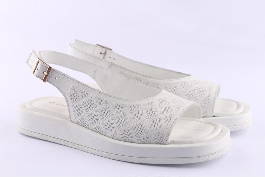 D.moro Shoes Women Leather Sandals For Summer: TAŞ-336 White (Wholesale)