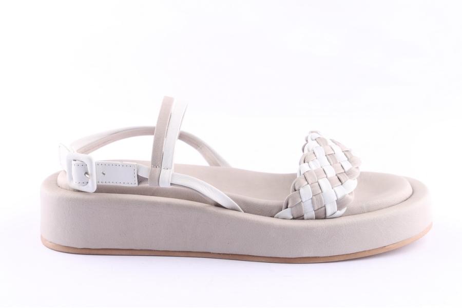 d.moro shoes Women Leather Sandals for Summer: TAŞ-355 Silver Grey (Wholesale)