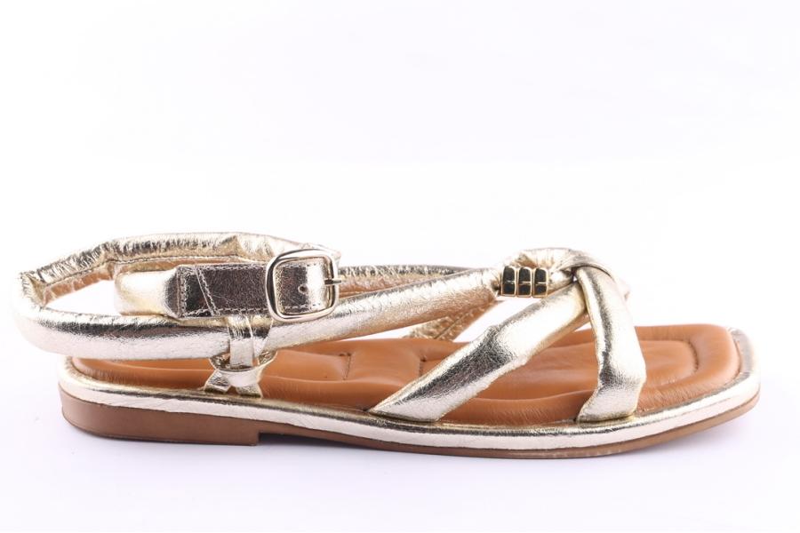 d.moro shoes Women Leather Sandals for Summer: TAŞ-387 Gold (Wholesale)