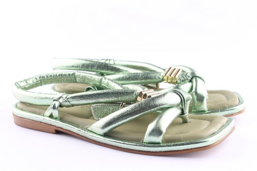 D.moro Shoes Women Leather Sandals For Summer: TAŞ-387 Green (Wholesale)