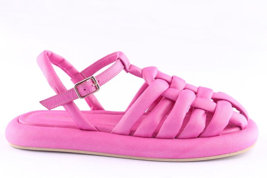 d.moro shoes Women Leather Sandals for Summer: TAŞ-388 Fuchsia (Wholesale)
