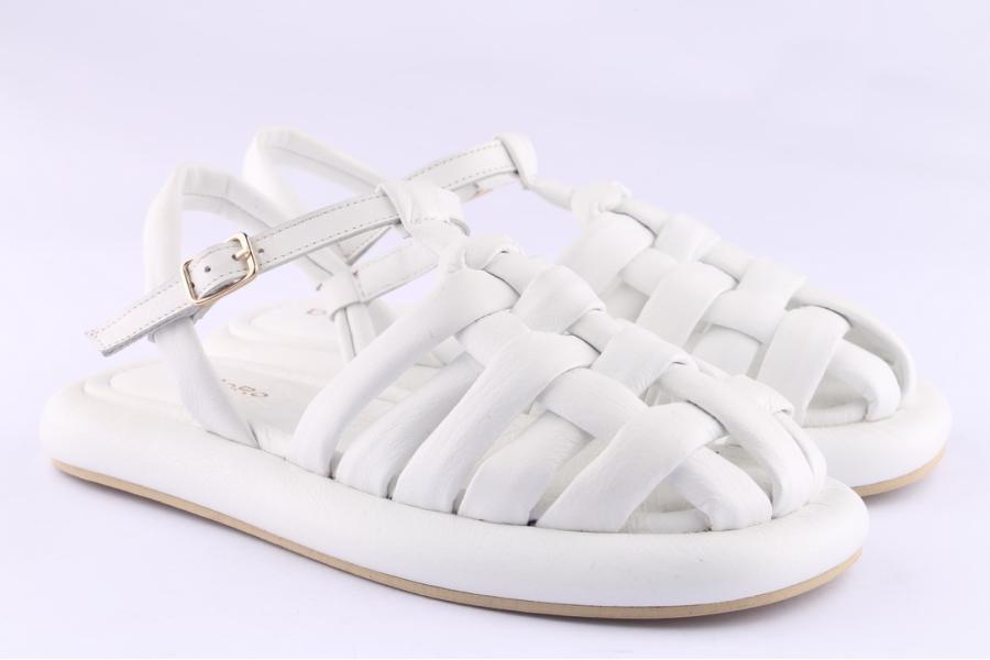 D.moro Shoes Women Leather Sandals For Summer: TAŞ-388 White (Wholesale)