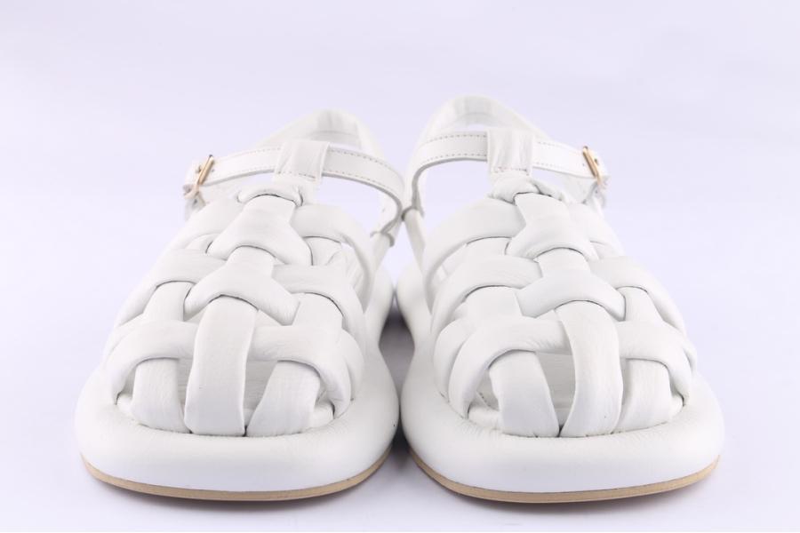 D.moro Shoes Women Leather Sandals For Summer: TAŞ-388 White (Wholesale)