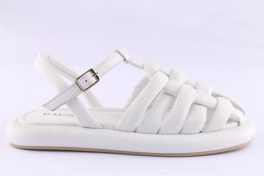 d.moro shoes Women Leather Sandals for Summer: TAŞ-388 White (Wholesale)