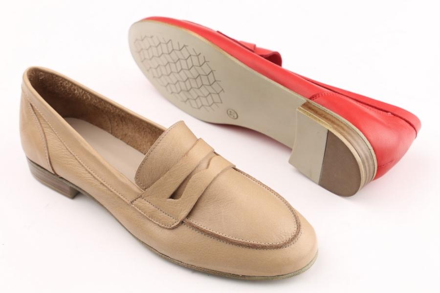 d.moro shoes Women Leather Shoes for summer: 1751 Beige Leather (Wholesale)