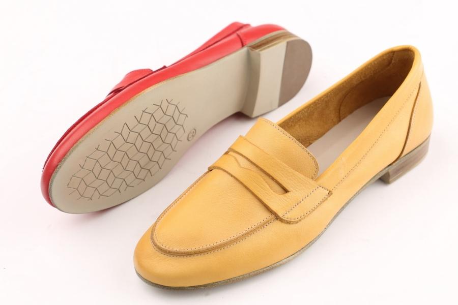 d.moro shoes Women Leather Shoes for summer: 1751 Yellow Leather (Wholesale)