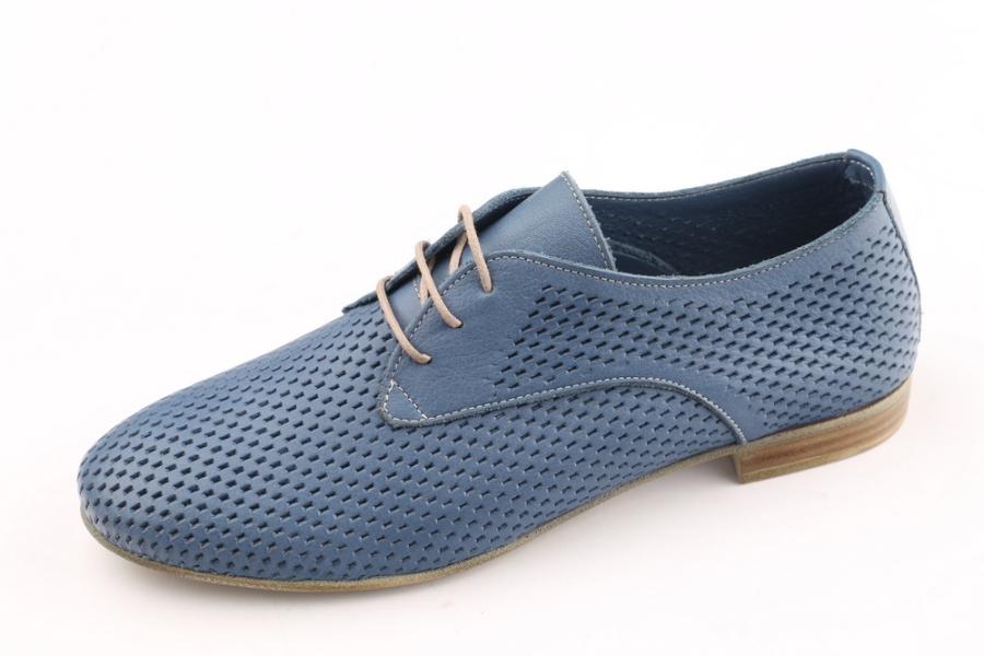 d.moro shoes Women Leather Shoes for summer: 1755 Blue Leather (Wholesale)