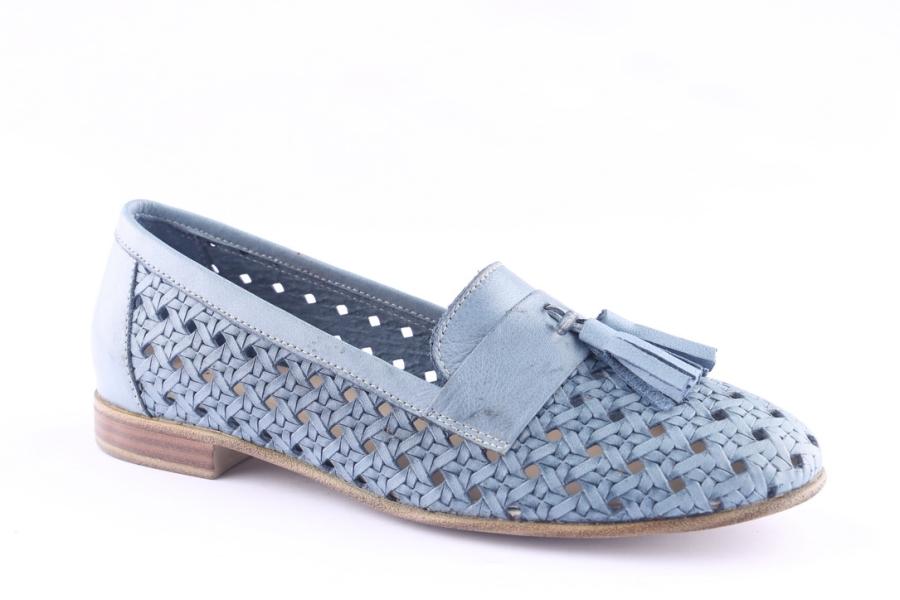D.moro Shoes Women Leather Shoes For Summer: 1756 Jeans Blue (Wholesale)