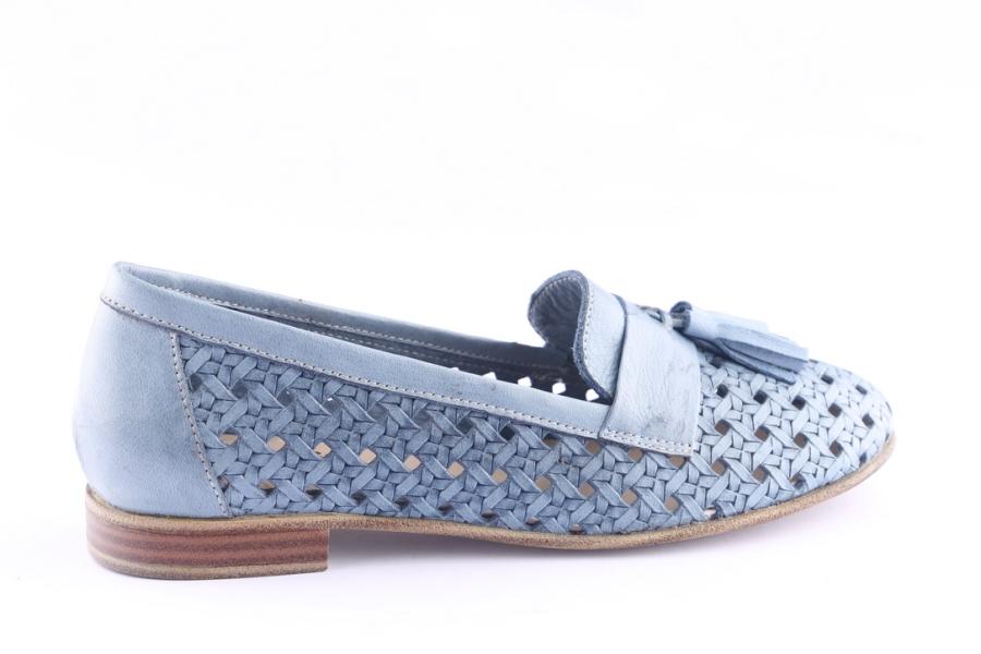D.moro Shoes Women Leather Shoes For Summer: 1756 Jeans Blue (Wholesale)
