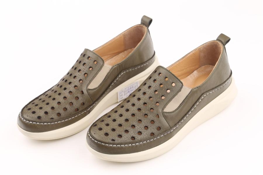 d.moro shoes Women Leather Shoes for summer: 216 Khaki Leather (Wholesale)