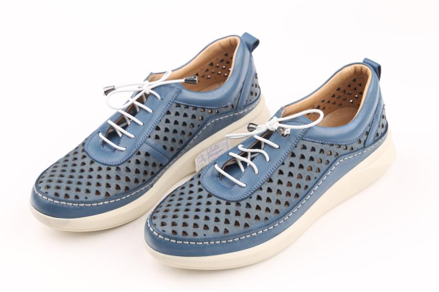 d.moro shoes Women Leather Shoes for summer: 218 Blue Leather (Wholesale)