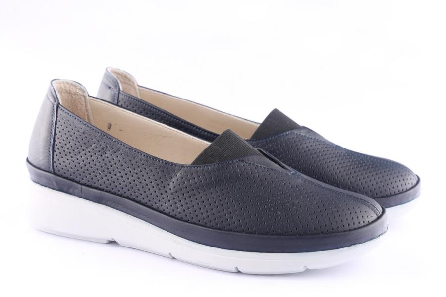 D.moro Shoes Women Leather Shoes For Summer: 42010 Navy Blue (Wholesale)