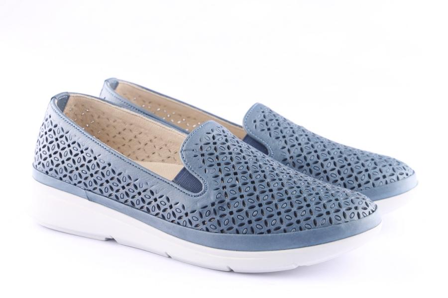 D.moro Shoes Women Leather Shoes For Summer: 42015 Jeans Blue (Wholesale)