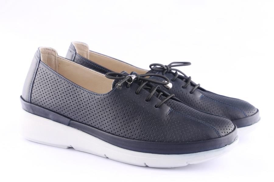 D.moro Shoes Women Leather Shoes For Summer: 42027 Navy Blue (Wholesale)