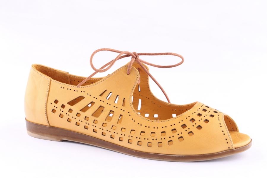 D.moro Shoes Women Leather Shoes For Summer: 429 Mustard (Wholesale)
