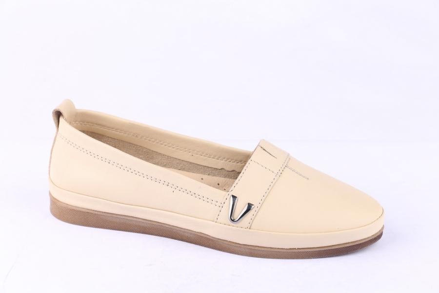 d.moro shoes Women Leather Shoes for summer: H-470 Beige Leather (Wholesale)