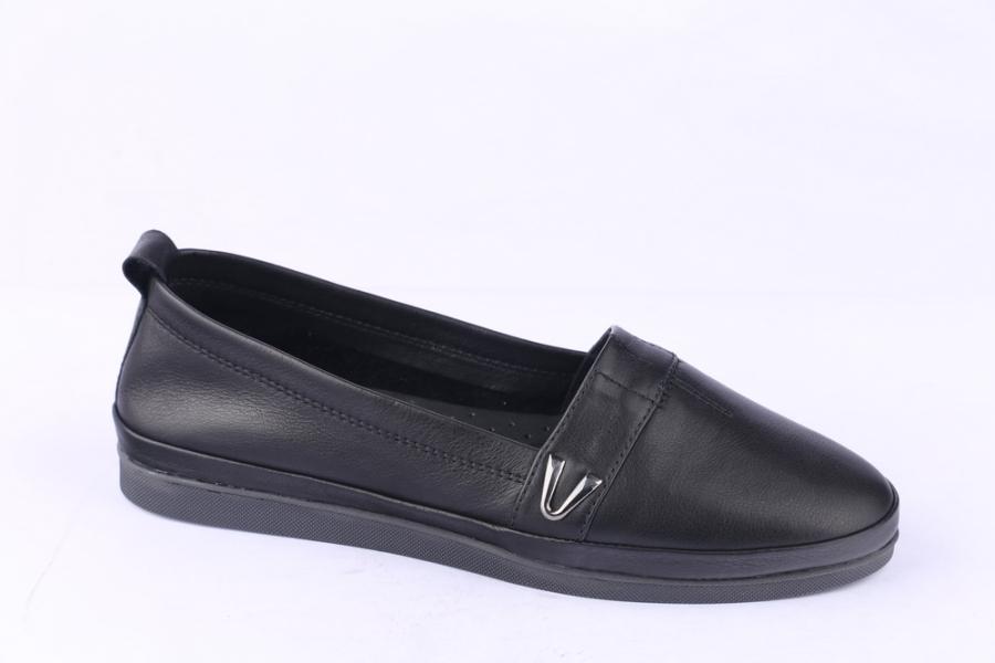 d.moro shoes Women Leather Shoes for summer: H-470 Black Leather (Wholesale)