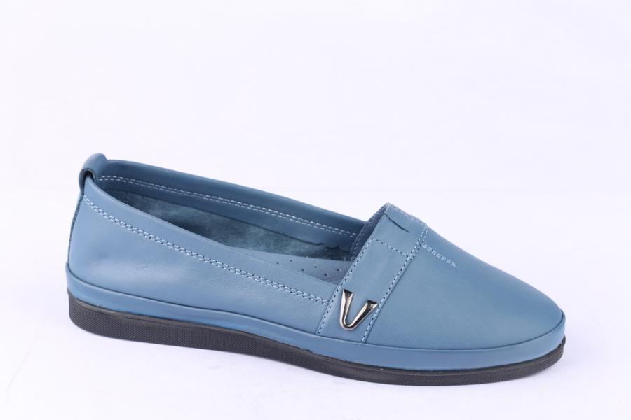 d.moro shoes Women Leather Shoes for summer: H-470 Blue Leather (Wholesale)