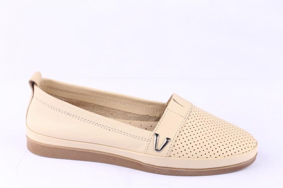 d.moro shoes Women Leather Shoes for summer: H-471 Beige Leather (Wholesale)