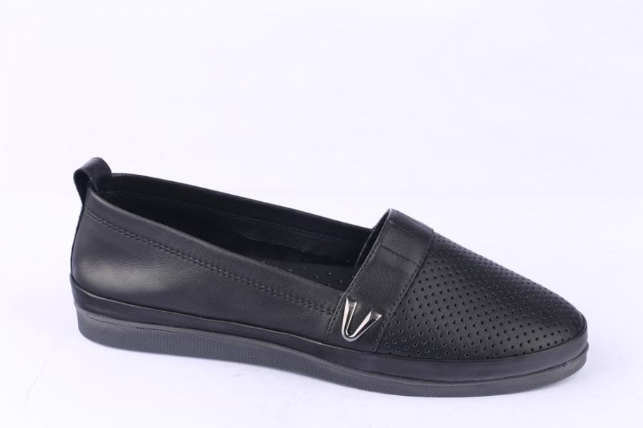 d.moro shoes Women Leather Shoes for summer: H-471 Black Leather (Wholesale)
