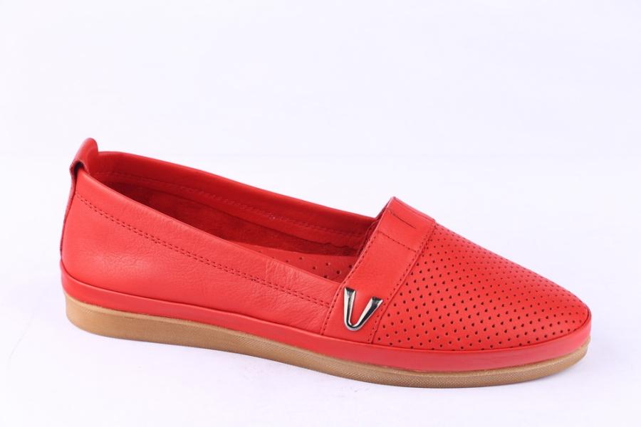d.moro shoes Women Leather Shoes for summer: H-471 Red Leather (Wholesale)