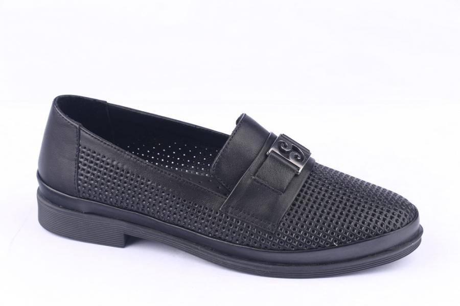 d.moro shoes Women Leather Shoes for summer: H-472 Black Leather (Wholesale)