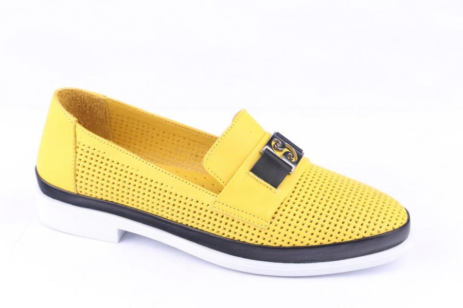 d.moro shoes Women Leather Shoes for summer: H-472 Yellow Leather (Wholesale)