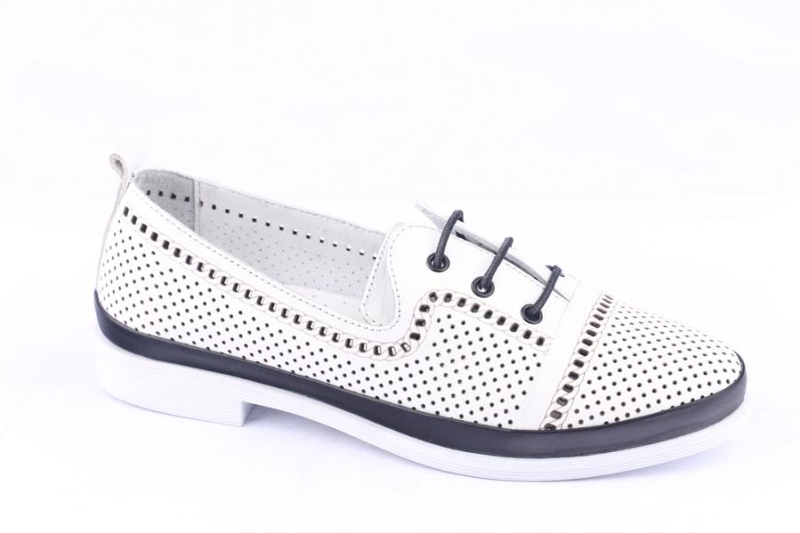 d.moro shoes Women Leather Shoes for summer: H-473 White Leather (Wholesale)